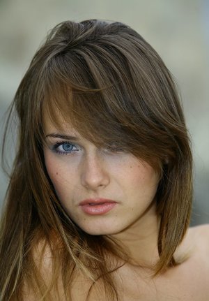 18 year old beauty Kaci Starr stripping off satin bra and panty set